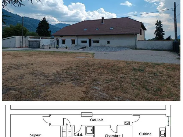 T2 meublé 49 m² - cadre paisible, proche Grenoble/Chambéry