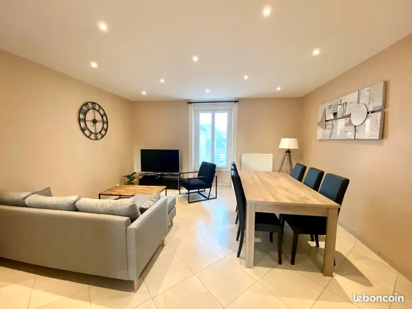 Appartement T3 meublé avec jardin privé