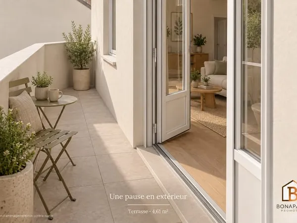 APPARTEMENT 3 PIECES 67M² LIVRE AVEC TERRASSE ET JARDINET ET PARKING
