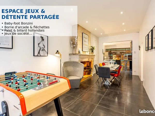Coliving PREMIUM - Chambre meublée - Salle sport, cinéma & coworking - Angers