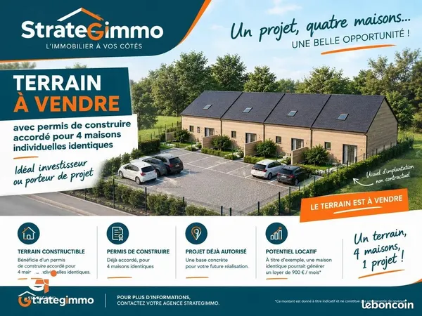 Terrain 1199 m² Les Andelys
