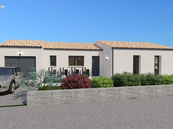 Maison de 95 m² sur un terrain de 516 m² à NOUAILLE-MAUPERTUIS en VIENNE (86)