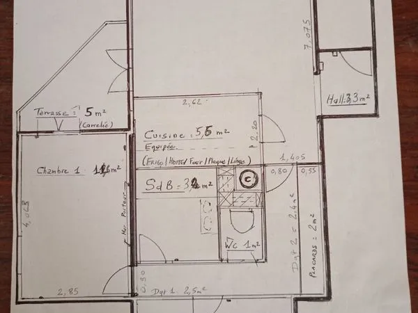 Appartement 67 M2 3 pièces La Martelle. Agents immo s'abstenir totalement