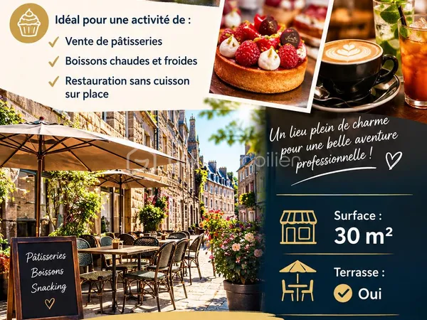 Fonds de commerce 1 pièce 30 m²