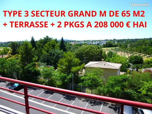 Appartement 3 pièces 65 m²