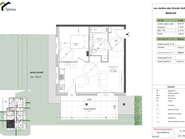 Appartement 2 pièces 50 m²