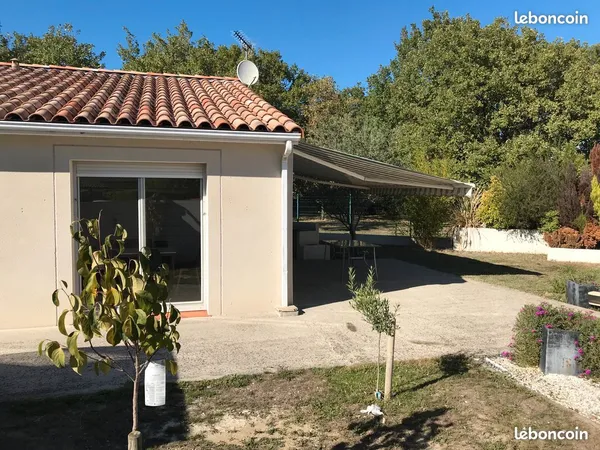 Meublé - Maison plain-pied 83m² à Cugnaux - Terrasse et jardin en bord de parc - Idéale retraités