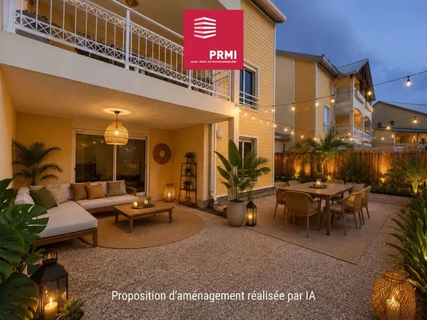 La Montagne : T4 de plain-pied avec 136 m² d'extérieurs, jardin, terrasse, piscine dans la résidence