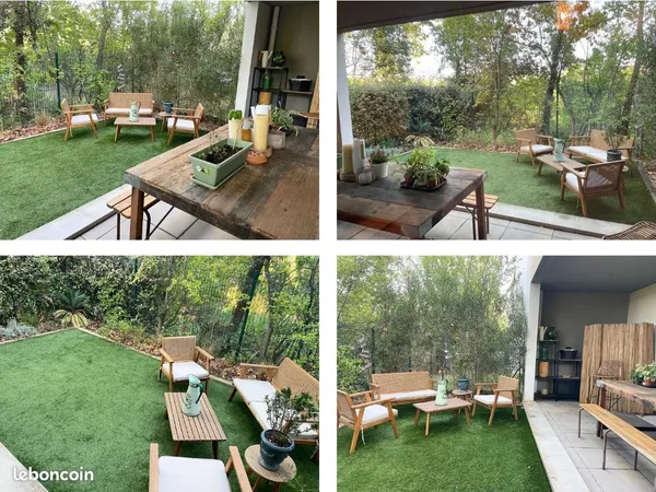 Appartement avec jardin sans-vis-à-vis, terrasse et garage