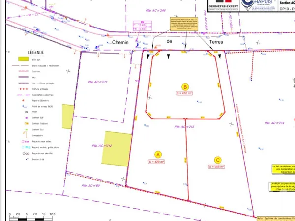 Terrain 410 m²