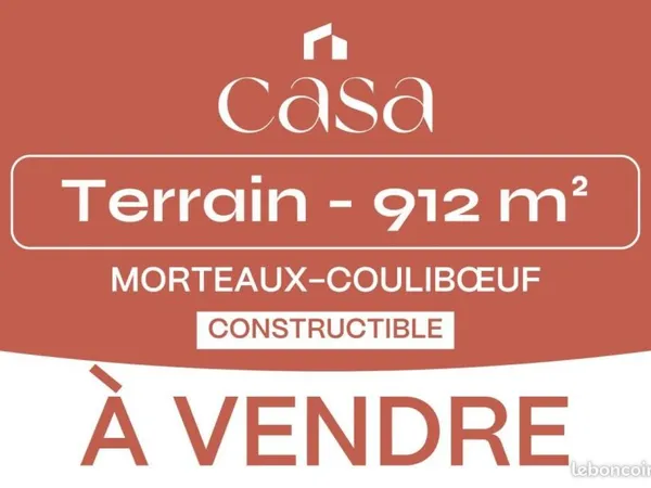 Terrain 912 m² Morteaux Couliboeuf