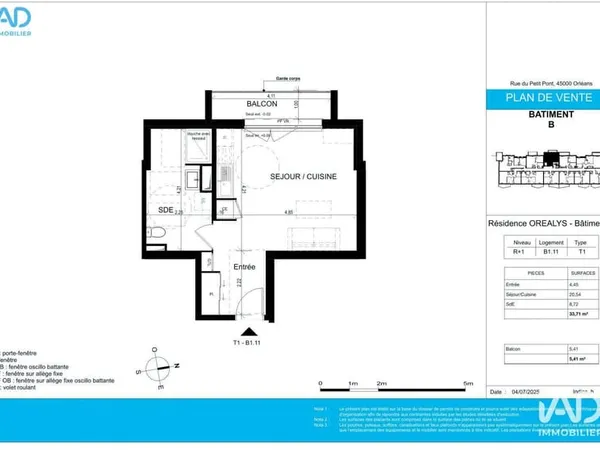 Vente Appartement 1 pièce