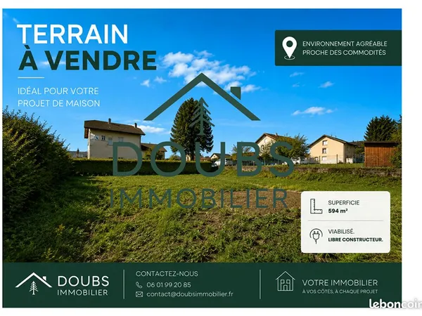 Terrain 594 m² Bonnétage