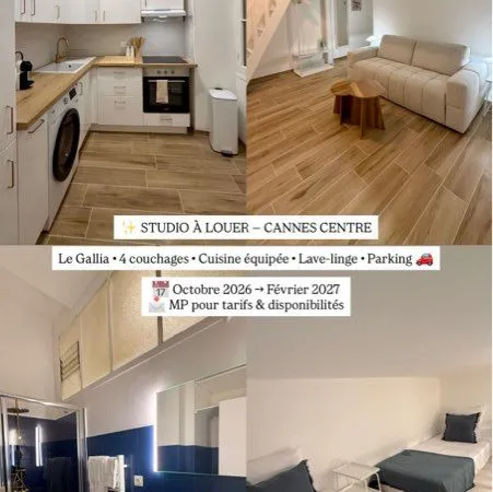 Studio cannes centre gallia à louer