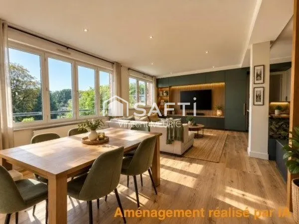 Appartement T4 87m2 avec garage, parking, jardin