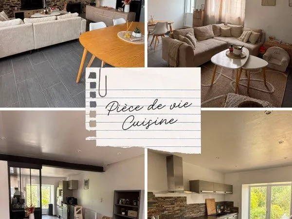 Maison en pierre 4 pièces - 100 m² - Terrain 750 m² - Saint-Mars-du-Désert