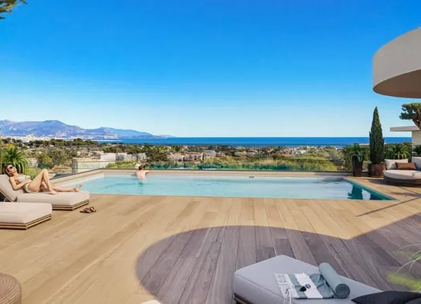 Appartement avec grande terrasse et une vue ouverte ou mer...