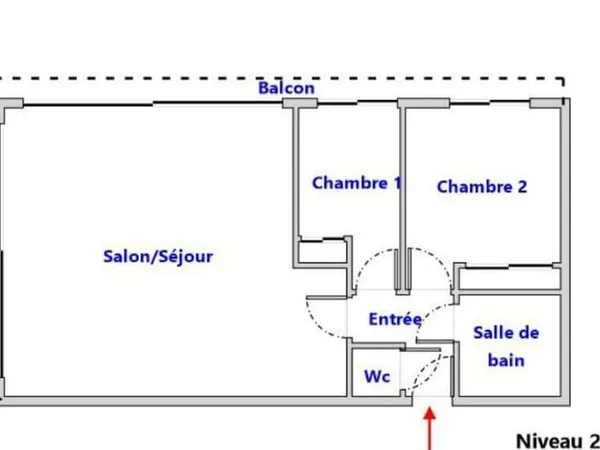 Appartement 3 pièces 60 m²