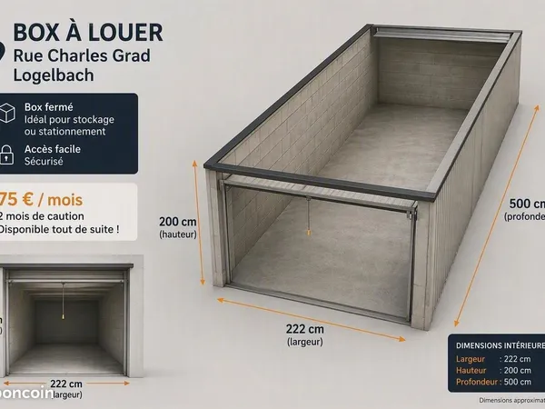 📦 Box / Garage à louer - Logelbach (Rue Charles Grad)