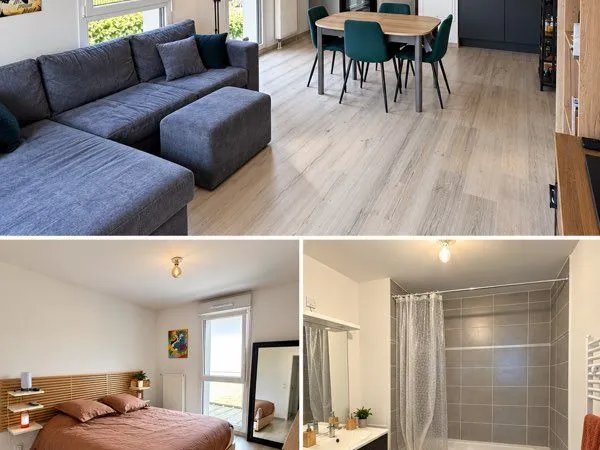 Appartement t3 62m2 parking, garage, balcon
