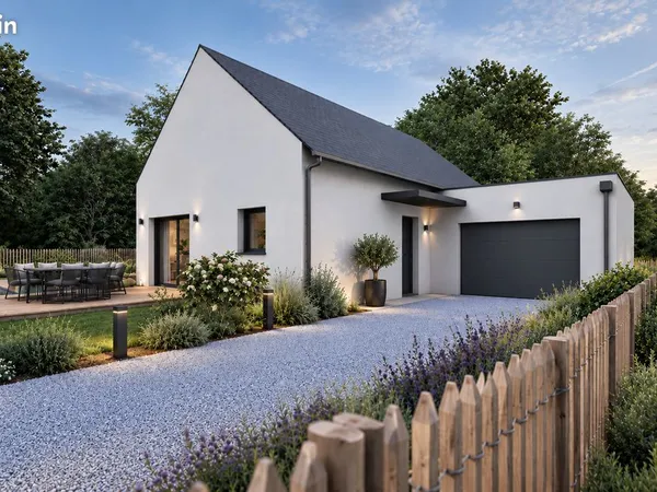 🏡 maison + terrain à guérande (44) - terrain de 340 m²