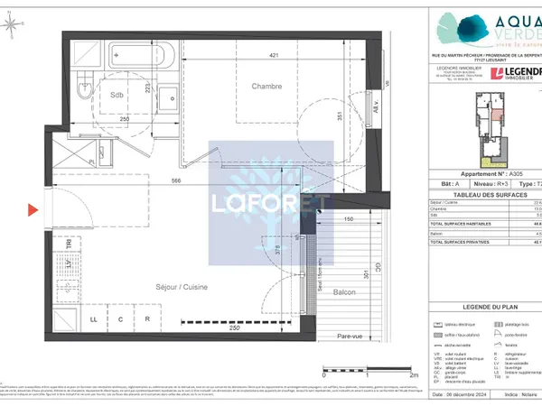 Appartement 2 pièces 41 m²