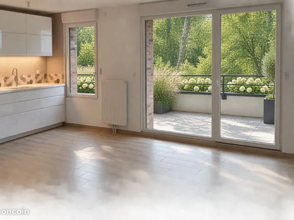 Appappartement 3 pièces lumineux situé rdc (1/2 étage)