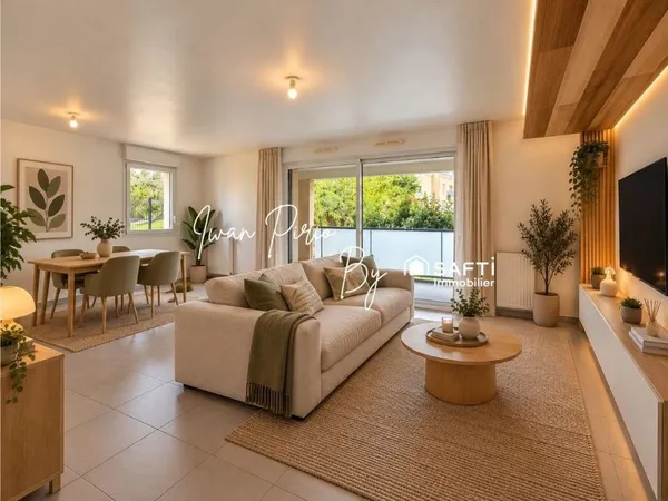 Appartement 3 pièces avec terrasse sans vis-à-vis et garage fermé
