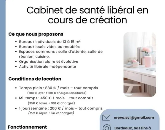 Locations cabinet de santé