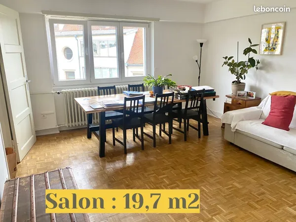 Apt 3 P - 82 m2 - quartier quinze- vue cathédrale
