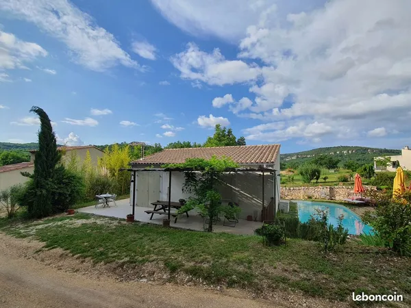 Location meublé avec grand terrain et parking 1 à 3 p du 1/11 au 30/03 St Martin de Castillon