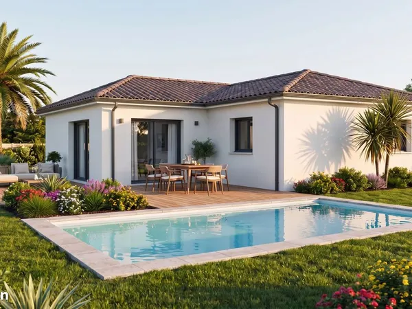 Projet maison neuve plain-pied (3 ch.) avec terrain de 800 m² - SAINT-MICHEL-ESCALUS (40)