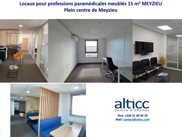 Locaux pour professions paramédicales meublés 15 m² MEYZIEU