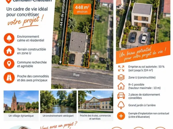 Terrain constructible non viabilisé