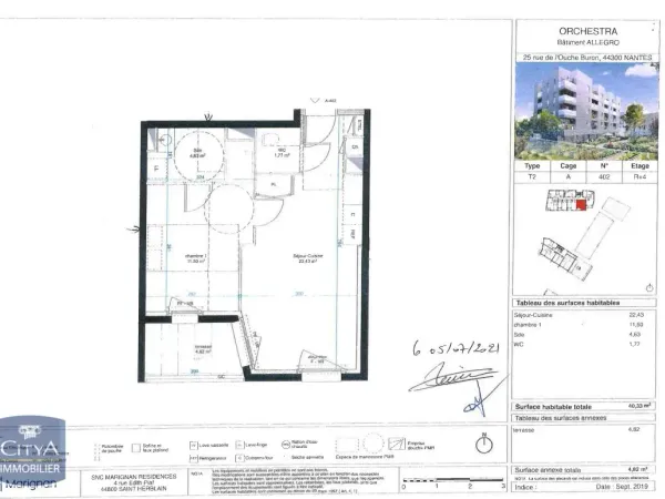 Appartement 2 pièces 40 m²