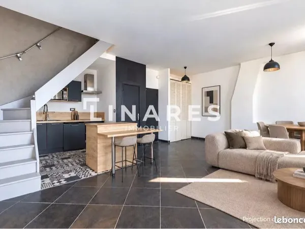 T3 duplex meublé - 2 chambres - Menpenti / Parc du 26e Centenaire - proche Timone