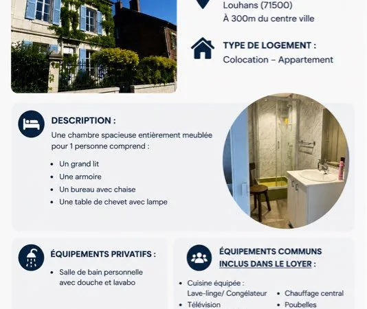 Colocation dans une maison à Louhans