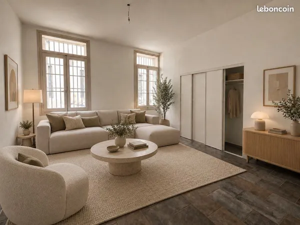 Grand T2 de 66 m² avec verrière - Square de la Bouquerie