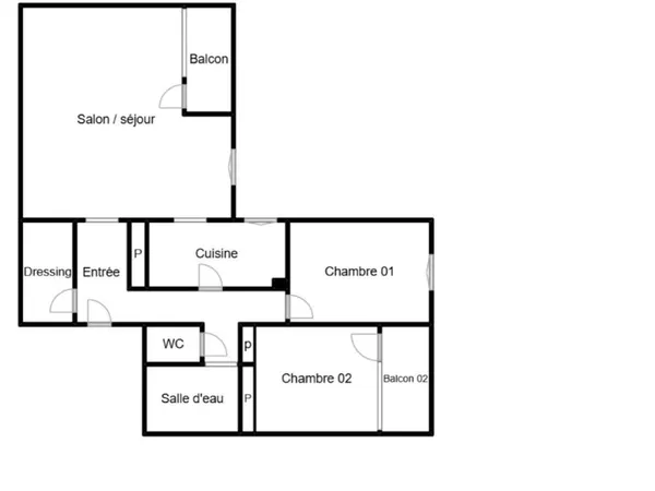 Appartement 3 pièces 80 m²