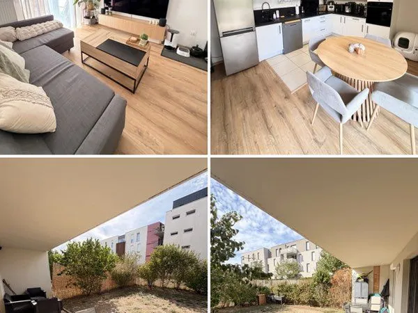 T3 62m2 avec jardin privé et parking borne électrique