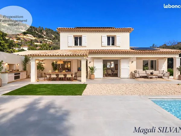Villa récente F5 avec piscine à pied du village