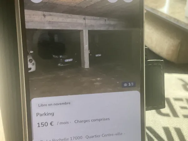 Location place de parking dans garage fermé hyper centre ville