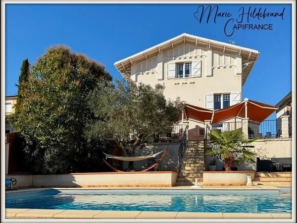Maison 185m² rénovée + jardin de 1000m² + T2 indépendant + piscine - Valence-d'Agen