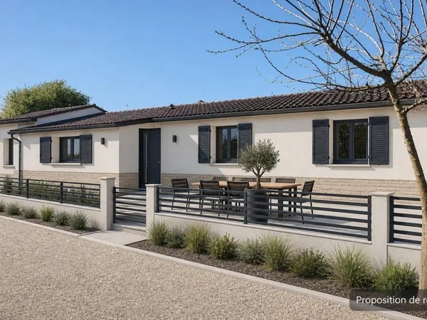 Maison de 88m² environ et chai attenant de 30m² sur un terrain de 550 m²