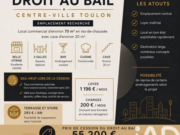 Local commercial 62 m²