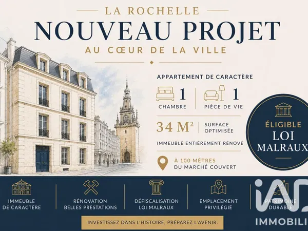 Vends t2 - 34 m² - La Rochelle 17000