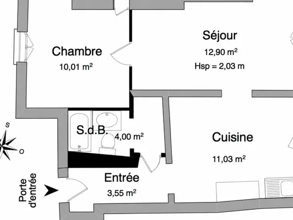 Appartement 2 pièces de 40m² - Nancy vieille ville