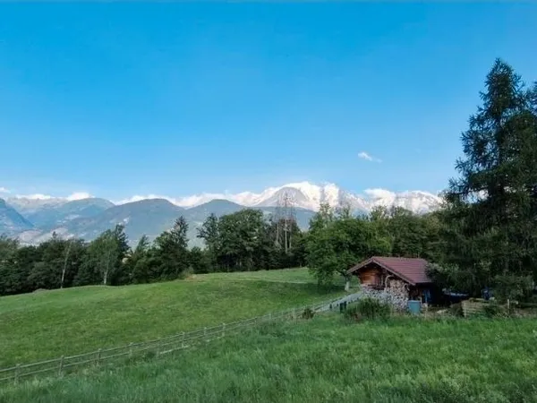 Terrain constructible viabilisé vue Mont Blanc