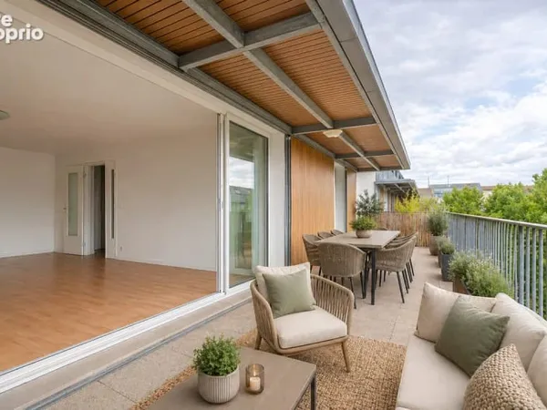 Bordeaux Chartrons - Appartement traversant T4 de 117m² en duplex avec 2 terrasses et parking