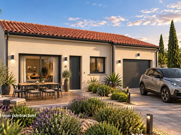 Maison neuve traditionnelle 65 m² avec garage terrain viabilisé 420 m²